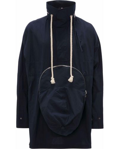 JW Anderson Jacke mit Tasche im Cap-Style - Blau