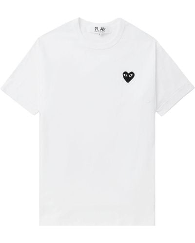 COMME DES GARÇONS PLAY T-Shirt mit Logo-Applikation - Weiß