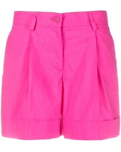 P.A.R.O.S.H. Pleat-detail Buttoned Shorts - Pink