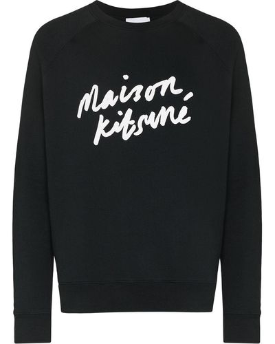 Maison Kitsuné Handwriting-logo Cotton Sweatshirt - Multicolor