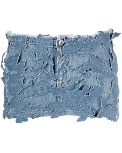 Blumarine Denim Patchwork Miniskirt - Blue