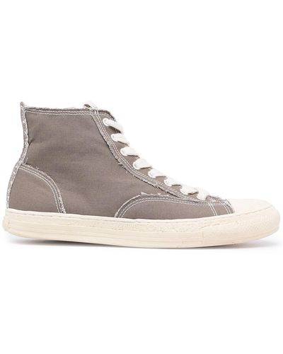 Maison Mihara Yasuhiro General Scale Lace-up High-top Sneakers - Gray
