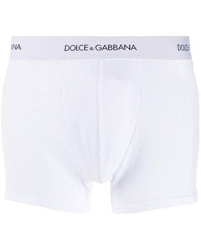 Dolce & Gabbana Bóxeres con logo en la cinturilla - Blanco