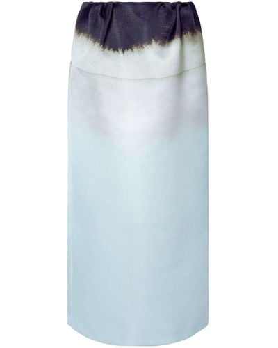 Altuzarra Karina Tie-dye Midi Skirt - Blue