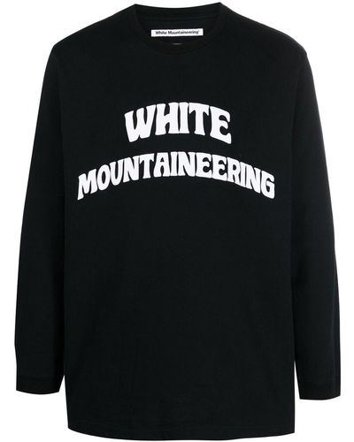 White Mountaineering Logo-print Cotton Sweatshirt - Black