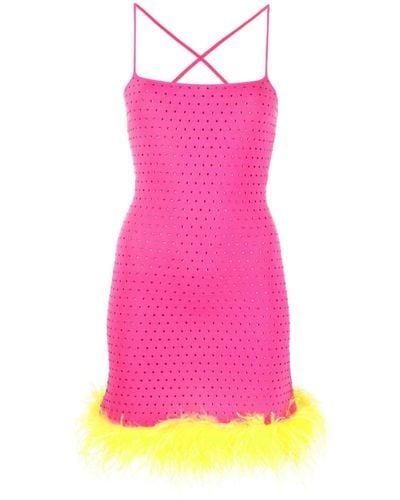 Chiara Ferragni Ostrich-feather Dress - Pink