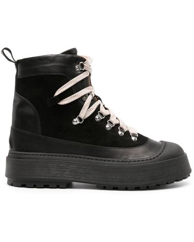 Atp Atelier Riardo Suede Hiking Boots - Black