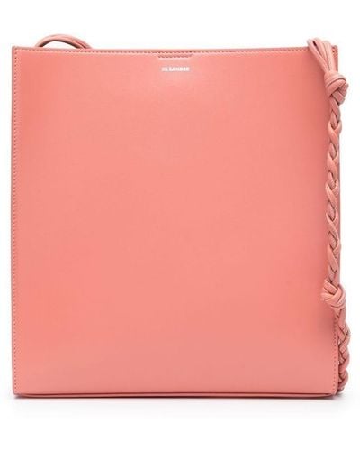 Jil Sander Medium Tangle Leather Shoulder Bag - Pink