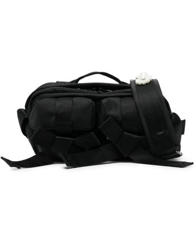 Simone Rocha Embellished bow messenger bag - Nero