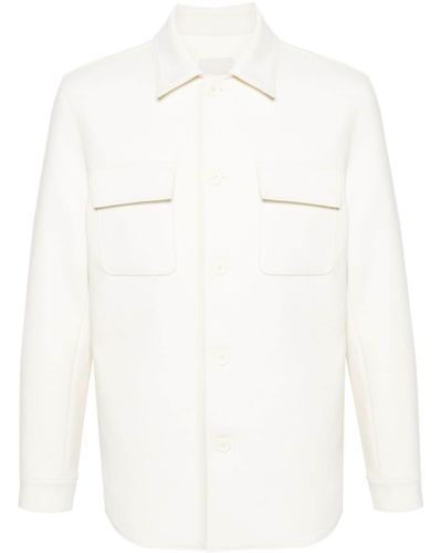 Sandro Interlock-twill Shirt Jacket - White