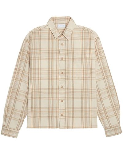 John Elliott Hemi Check-pattern Shirt - Natural