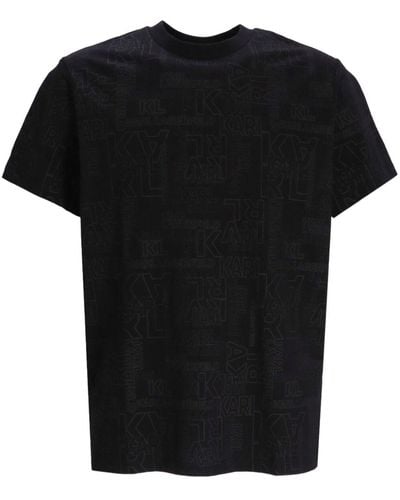 Karl Lagerfeld T-Shirt mit Logo-Print - Schwarz