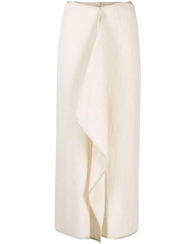 Nanushka Draped Midi Skirt - White