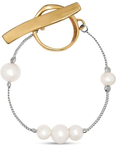 Dries Van Noten Bracelet à ornements en perle - Blanc