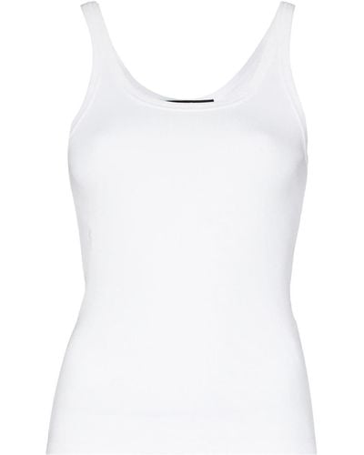 Ksubi Camiseta sin mangas de canalé - Blanco