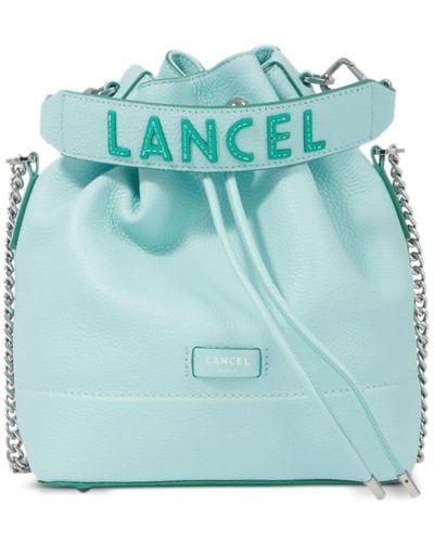 Lancel Small Ninon Leather Bucket Bag - Blue