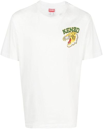 KENZO T-Shirt "Varsity Jungle" mit Tiger - Weiß