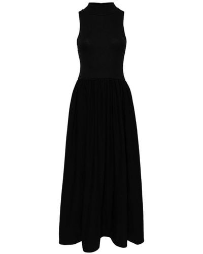 Reformation Sai Organic-cotton Maxi Dress - Black