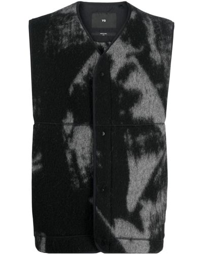 Y-3 Pullover mit grafischem Print - Schwarz