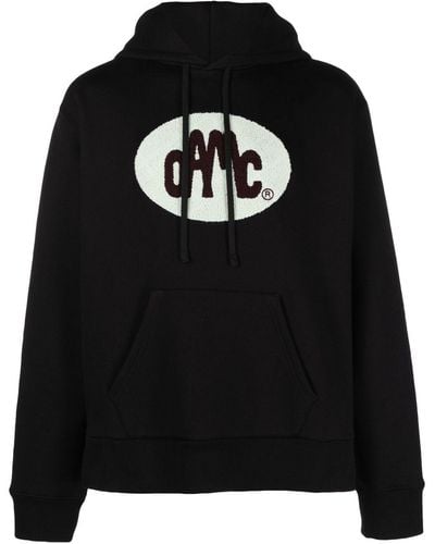 OAMC Logo-patch Pullover Hoodie - Black