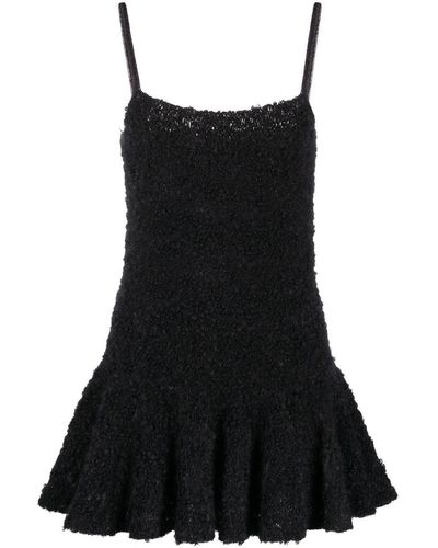 Jil Sander Bouclé Knitted Minidress - Black
