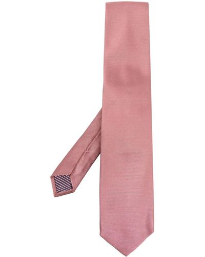 Etro Pegaso Logo-embroidered Silk Tie - Pink