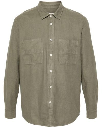 Altea Long-sleeve Cotton Shirt - Green