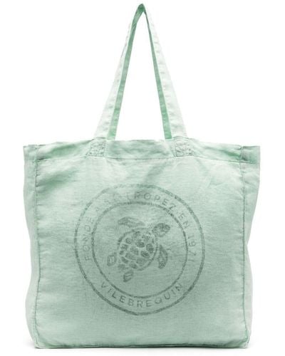 Vilebrequin Turtle Logo Tote Bag - Green