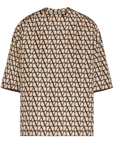 Valentino Garavani Toile Iconographe Silk Shirt - Natural