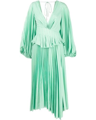 Acler Sarsina Fully-pleated Dress - Green