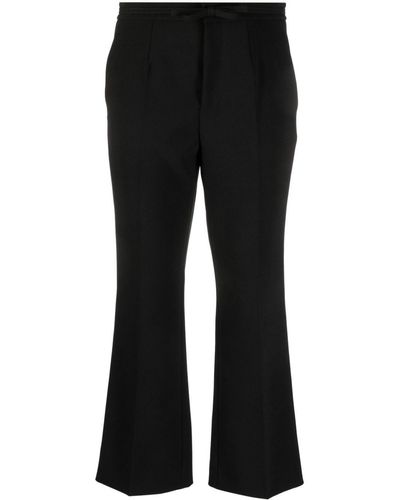 RED Valentino Bow-detailing Cropped Trousers - Black