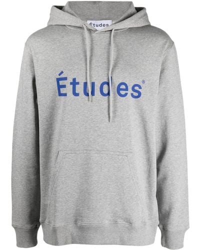Etudes Studio Hoodie mit Logo-Print - Grau