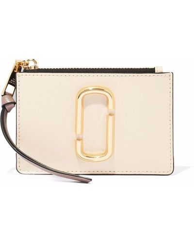 Marc Jacobs Leather Zip Wallet - Natural