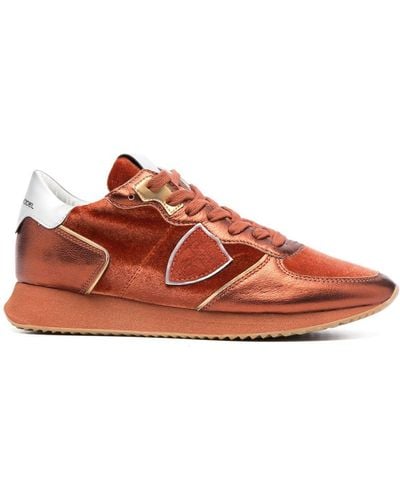 Philippe Model Trpx Leather Low-top Trainers - Orange