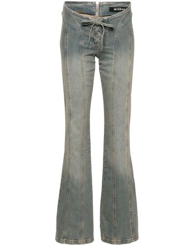 MISBHV Lara Low Waist Flared Jeans - Grijs