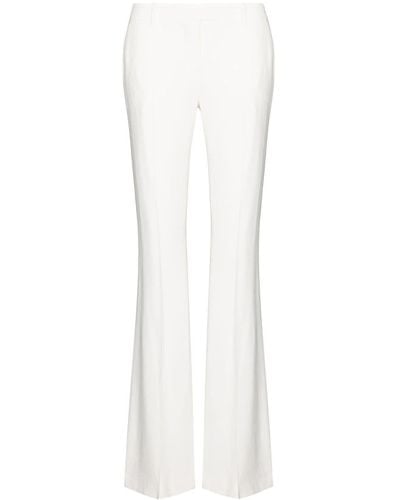 Alexander McQueen Pantalon à coupe évasée - Blanc