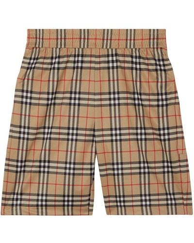 Burberry Karierte Shorts - Natur