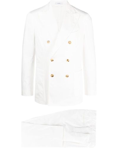 Boglioli Doppelreihiger Anzug - Weiß