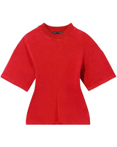 Proenza Schouler Fitted-waist Cotton T-shirt - Red