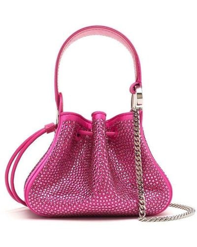 Oscar de la Renta Crystal-embellishment Bucket Bag - Pink