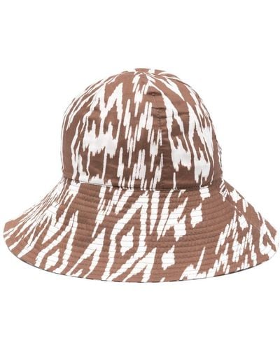 Eres Bobby Abstract-print Bucket Hat - White