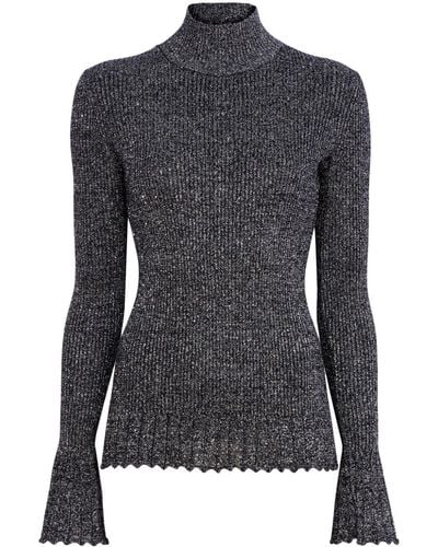 Proenza Schouler Avery Metallic-threading Sweater - Black