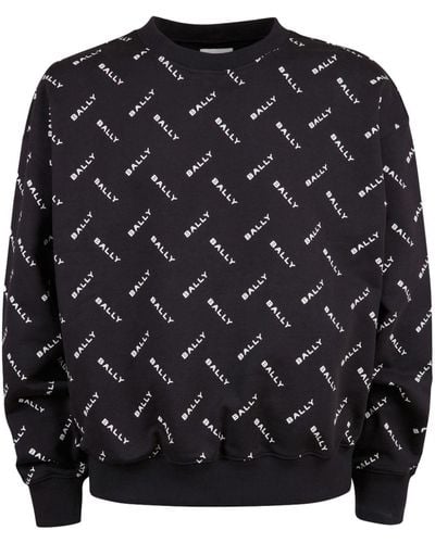 Bally Logo-print Crew-neck Sweatshirt - Black