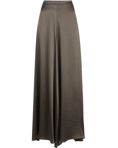 Voz Charmeuse Palazzo Trousers - Brown