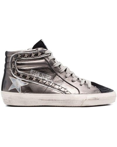 Golden Goose Baskets montantes Slide - Gris