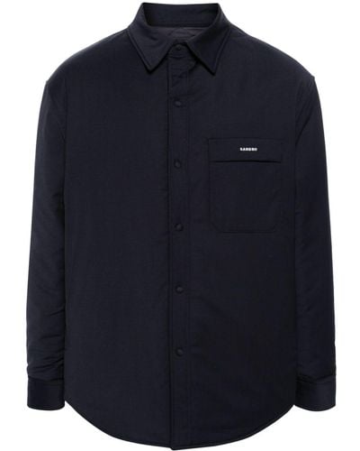 Sandro Padded Wool Shirt Jacket - Blue