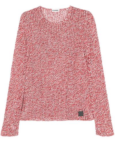 Jil Sander Mouline Open Knit Sweater - Pink