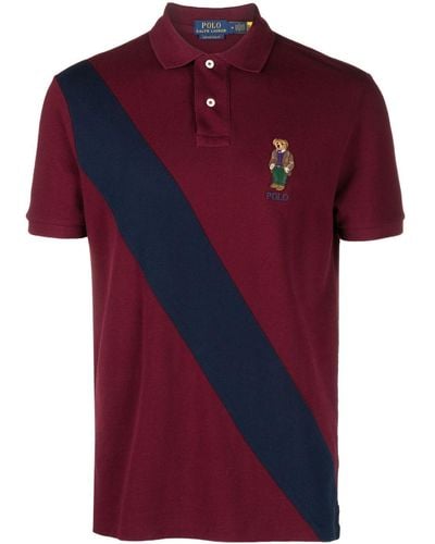 Polo Ralph Lauren Poloshirt mit Teddy-Stickerei - Rot