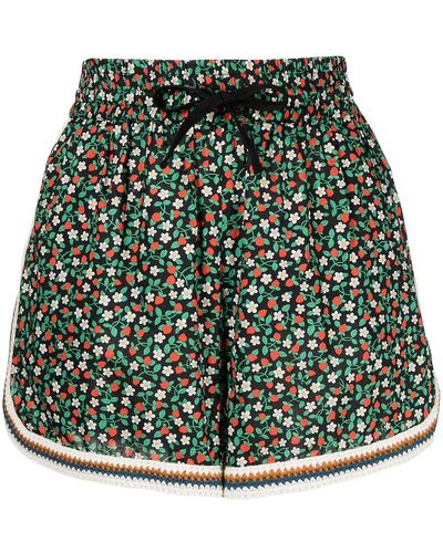 Sea Shorts mit Erdbeeren-Print - Schwarz