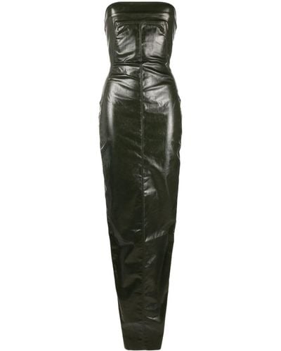Rick Owens Bustier-style Ruched Gown - Green